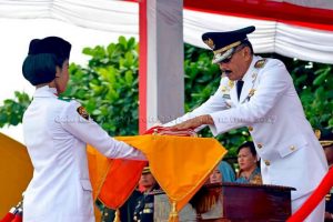 Upacara  Detik-detik Proklamasi pada Peringatan HUT Kemerdekaan RI Ke 72, Tahun 2017