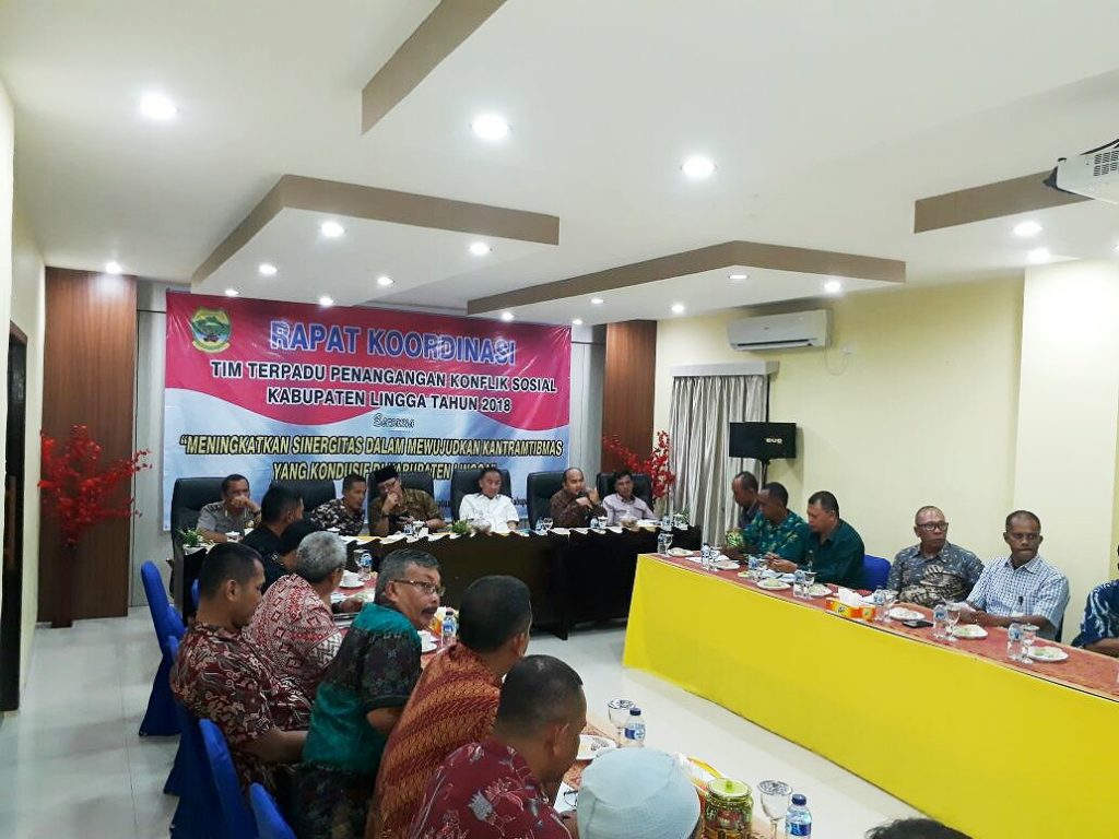 Kesbangpol Lingga Gelar Rapat Triwulan Tim Terpadu Penanganan Konflik Sosial