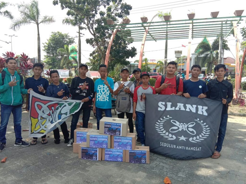 Peduli Gempa Lombok, Pemuda Slankers Mania Kumpulkan Sumbangan