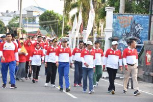 UPP Saber Pungli Tanjungpinang Gelar Senam Sehat Dan Jalan Santai