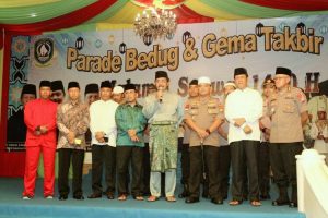 Nurdin Dan Isdianto Kompak Buka Parade Beduk serta Gema Takbir Idul Fitri