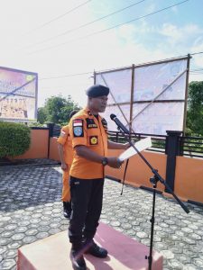 Gelar Upacara HLP, Kepala Basarnas Natuna Bacakan Pidato Kepala BPIP RI