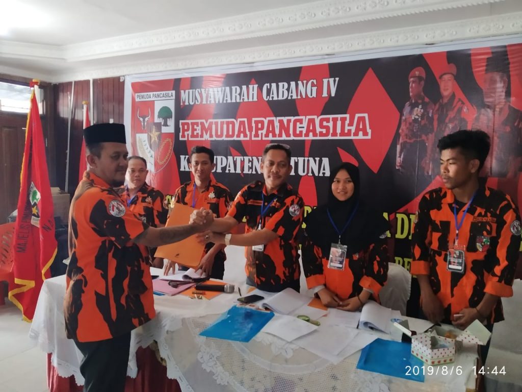 Terpilih Secara Aklamasi, Bung Fadilah Pimpin MPC PP Kabupaten Natuna Periode 2019-2023