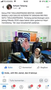 Zakmi, Ketua PWI pinang Bintan dan Sekretaris Cabang SMSI Kepri