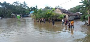 Damkar Kerahkan Personil Bantu Korban Banjir di Desa Sebadai Ulu