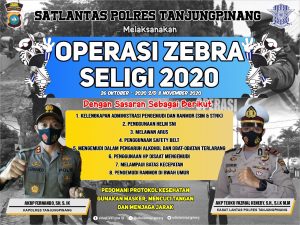 Mulai Tanggal 26 Oktober Ini, Polisi Kembali Gelar Zebra Seligi 2020
