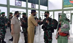 Bupati Natuna Pimpin Upacara Pemberangkatan Satgas Pengamanan Pulau Sekatung Yon Komposit I/GP