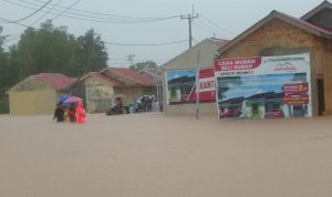 Akibatnya Hujan Seharian, Tinggi Air di Perumahan Elang Indonesia Regency  1,5 Meter