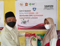 DPC Partai Gerindra Lingga Melawan Covid-19, Melalui Aksi Nyata Vaksinasi