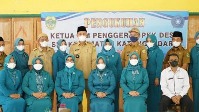 Pengukuhan Ketua TP PKK Desa se-Kecamatan Katang Bidare, Ini Pesan Mayasari Saparuddin