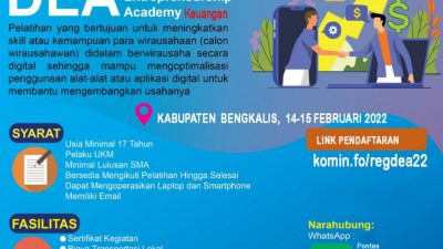 Kadis Kominfotik: UMKM di Bengkalis Bisa Daftarkan Diri Melalui Program Pelatihan DEA