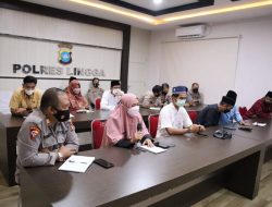 Sukseskan 1 Juta Vaksin, Polres Lingga Bersama PCNU dan Kemenag Kabupaten Lingga Gelar Rakor