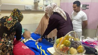 Pj. Bupati Nagan Raya, Besuk Balita Penderita Hydrosefalus