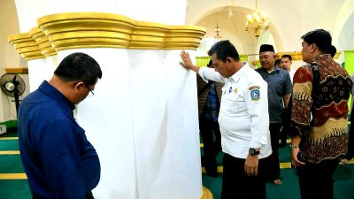 Buat Nyaman Sholat, Masjid Pulau Penyengat Kini Menggunakan Karpet Asal Turki
