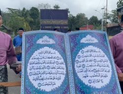 Walaupun Mendung, Pawai Ta’aruf STQ Ke-X Tingkat Kabupaten Lingga Berlangsung Hangat