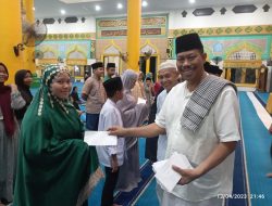 Hasil Infak 1 Tahun, Pengurus Masjid Al-Mubarak Beri Santunan 60 Anak Yatim