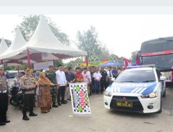 Didampingi Kapolres, Bupati Bengkalis Pimpin Pelepasan Mudik Asik Gratis