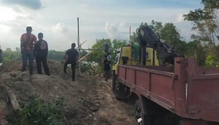 Polres Bintan Grebek Tambang Pasir Diduga Illegal, Pekerja Kocar-kacir