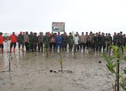 Jaga Pantai Dari Abrasi, Kodim Natuna Tanam Mangrove Bersama Stakeholder