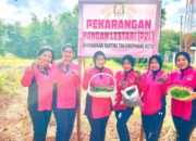 Ibu-ibu Bhayangkari Ranting Tanjungpinang Kota, Sulap Lahan Bauksit Jadi Tanaman Ketahanan Pangan