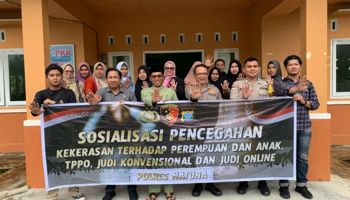 Polres Natuna Gencar Sosialisasi Bahaya Judi dan TPPO di Wilayah Perbatasan