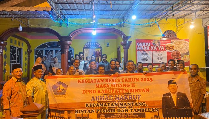 Anggota DPRD Bintan Dapil 2 Laksanakan Reses II, Serap Aspirasi untuk Pembangunan Daerah