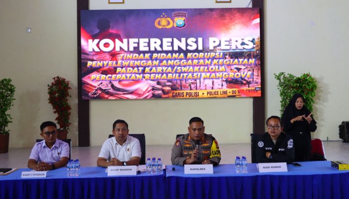 Polres Natuna Tahan Dua Tersangka Korupsi Dana Rehabilitasi Mangrove