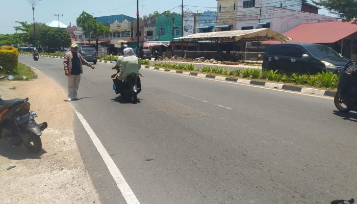 Bekas Galian PDAM di Tanjungpinang Kembali Memakan Korban, Pengendara Motor Alami Patah Tangan