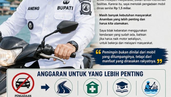 Bupati Anambas Lebih Pilih Naik Motor daripada Mobil Mewah Rp1,5 M, Ini Alasannya
