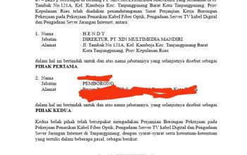 Jaringan Kabel Internet Xin Multimedia Mandiri Tanjungpinang Diduga Ilegal