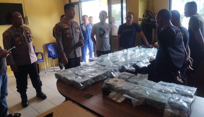 Tim Gabungan Polres Bengkalis Amankan 65 Paket Sabu Jaringan Internasional