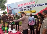 111 Perkara Inkracht, Kejari Bengkalis Menggelar Pemusnahan Barang Bukti 