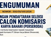 Pendaftaran Dirut PT Bintan Karya Bahari Diperpanjang, Pemkab Bintan Buka Kesempatan bagi Kandidat Kompeten