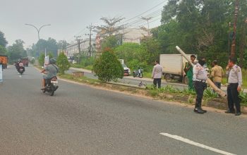 Diduga Mengantuk, Sopir Pickup Tabrak Tiang PJU